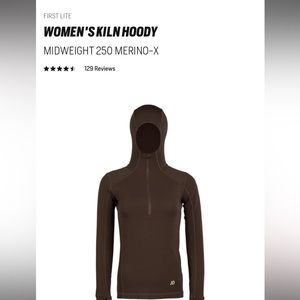 NWOT First Lite women’s Kiln Hoody
